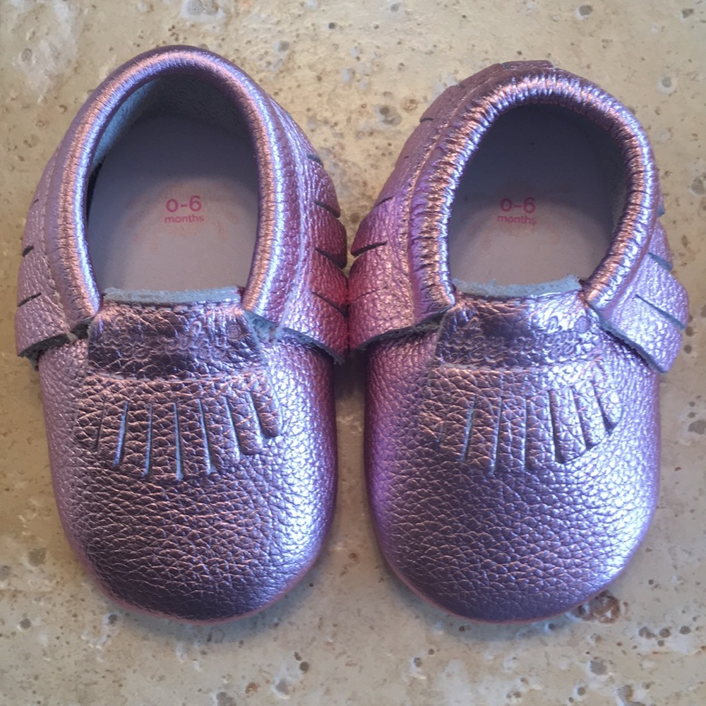 Pink baby moccasins!